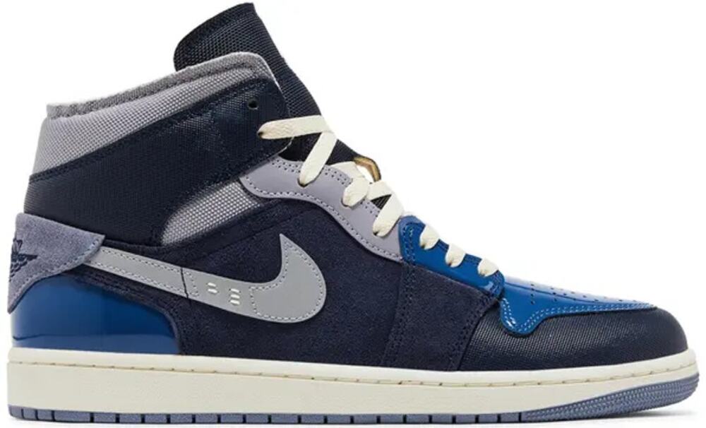 Nike Air Jordan 1 Mid SE Craft Inside Out Obsidian Blue Gray Sneakers Mens 8